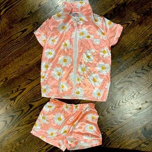 Adorable Cozy BeMagical Girls Size 10 Floral Pajama Set —100% Polyster